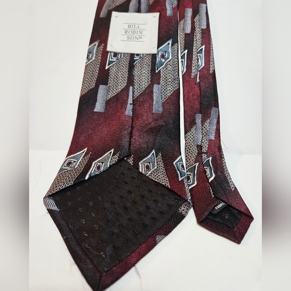 Bill Robin Son Men's 100 % Silk Tie Size 4 x 57 - Picture 3 of 6